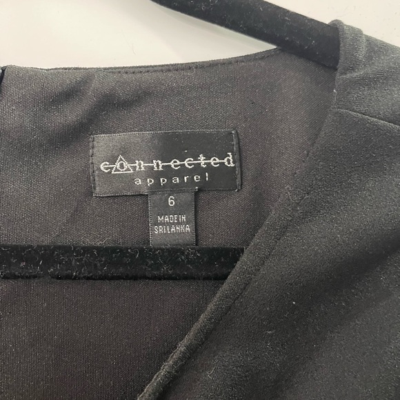 Connected Apparel Sleeveless Black Peplum Dress 6 - Picture 4 of 12